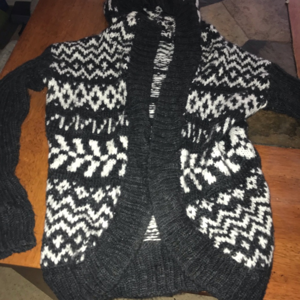 Boho Hooded knit cardigan